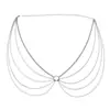 Cadena Dorada de Cintura con Borlas Multicapa Sencilla Sexy de Verano Transfronteriza Europea y Americana Joyería para Mujeres Accesorio de Cintura Corporal Cadena de Ropa Accesorio de Cintura