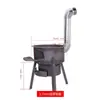 Fogão a Lenha, Fogão a Lenha Rústico, Suporte para Panela Grande, Fogão Móvel Portátil para Exterior, Fogão a Lenha Doméstico para Cozinha ao Ar Livre