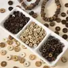 Cuentas Espaciadoras de Cáscara de Coco Natural Multicolores Discos Planos Redondos Accesorios para Manualidades Hechas a Mano para Pulseras Collares Cuentas de Oración