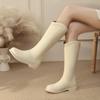 Botas de Invierno y Otoño para Niñas estilo Martin's, Color Sólido, Botas para Niños Tallas Medianas y Grandes, Zapatos de Pasarela, Botas Altas de Goma Antideslizante de Suela Gruesa para Niños