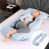 Almohada de Embarazo Amazon Protector de Cintura Almohada Inclinada para Dormir de Lado Almohada para Dormir de Embarazo en Forma de J Removible y Lavable Almohada de Embarazo Transfronteriza