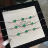 Fabricantes Venta al por mayor Material Peligroso Natural Pulsera de Calabaza de Jade Incrustaciones de Plata S925