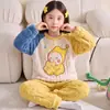 2026 Pijamas Nuevos para Niños Franela Más Terciopelo Engrosado Terciopelo Otoño e Invierno Conjunto Infantil Niños Polar de Coral Ropa de Casa