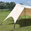 Tienda de campaña con dosel para exteriores Protección Poste de Hierro de Alta Resistencia Engrosado Varilla de Soporte 2.22m 2.4m Vestíbulo Soporte para Acampar