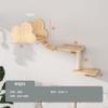 Árbol para Gatos de Pared DIY Marco de Escalada para Gatos Montado en Pared Rascador para Gatos Montado en Pared Plataforma de Salto para Gatos Estante para Gatos de Madera Maciza Cama para Gatos Integrada