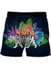 Pantalones de impresión digital 3D personalidad suelta moda transpirables coloridos estampado de plantas 2024 explosiones transfronterizas