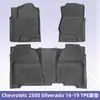 Adequado para Chevroletc 2500Silverado 2014-2019 Tapetes de Piso 3D de Material para Todas as Condições Climáticas Tpe