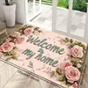 Felpudo Decorativo Estilo Retro Americano Temu Transfronterizo para Entrada de Casa, Puerta de Baño Alfombrilla Antideslizante