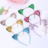 Diadema de Orejas de Gato con Lentejuelas Transfronterizo para Niños, Linda Caricatura, Accesorios de Gato DIY, Diadema de Tela, Accesorios para el Cabello, Venta Directa