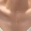Collar de Borlas Estilo Hada con Zirconia Super Brillante, Lágrimas de Estrella y Tres Diamantes, Simple, Lujo Ligero, Nicho, Sensación de Alta Gama