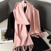 Bufanda Maillard de color liso para otoño e invierno, estilo japonés y coreano, de imitación de cachemira, cálida y de alta calidad para mujer.
