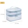 Bolsa de cosméticos de malla gran capacidad bolsa de almacenamiento de maquillaje artículos de tocador bolsa de almacenamiento de viaje portátil logo impreso