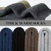Calcetines Populares de Talla Grande Transfronterizos para Hombre en Otoño e Invierno Calcetines Gruesos de Lana Calcetines Cálidos con Forro de Felpa Calcetines de Cachemira Medias Altas Combinación de Colores