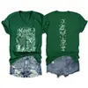 Camiseta de manga corta con cuello en V para mujer, moderna y elegante, Midnight Margaritas Amazon eBay estación independiente