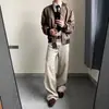 2026 Comercio Exterior Jeans Khaki de Pierna Ancha de Moda Versátiles Ajuste Delgado Holgado Estilo Retro Americano para Hombre en Stock