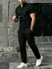 2026 Novo Estilo Americano Outdoor Praia Casual Caimento Solto Versátil High Street Casual Camisa Polo e Calça