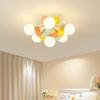 Lámpara de Sala de Estar Escandinava Lámpara de Techo para Dormitorio Romántica y Cálida Lámpara para Habitación de Niño Niña Creativa Macaron Lámpara para Habitación Infantil