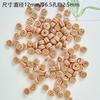 Joyería de cerámica de Jingdezhen rosa agujero grande cuentas sueltas paquete de material de bricolaje tejido a mano estudiante pulsera de cuentas cesta