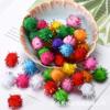 Pompones Pequeños de Colores Manualidades DIY Pompones Materiales para Manualidades de Jardín de Infancia Pompones Decorativos Pompones con Purpurina Accesorios