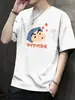 Camiseta de manga corta estilo coreano de verano para hombre, moderna y sencilla, de media manga, estilo Hong Kong, holgada, informal, de marca.