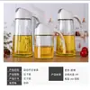 Abertura e fechamento automáticos pote de óleo garrafa de óleo para temperos de vidro garrafa de óleo para cozinha doméstica 630ml molho de soja vinagre engarrafado atacado