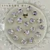 Decoraciones para Uñas con Pedrería Acabado Blanco K9, Pedrería Ovalada sin Base Hielo Azúcar Deslumbrante de Alta Gama, Accesorios de Pedrería para Uñas de Lujo Ligero