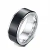 Explosiones transfronterizas para descomprimir anillo de acero de titanio 8 mm simple moda anti-ansiedad giratorio anillo de hombre joya para mano