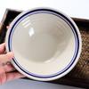 Tigela de Barro Espessa Estilo Chinês para Casa com Linha Dupla Tigela de Poço Estrangeiro Tigela Grande para Sopa Comercial Tigela para Macarrão Tigela para Lamen Tigela com Chifre Grande Anti-queimadura