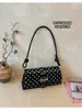 Moda Estilo Coreano Artístico Fresco Lunares Moderno Gran Capacidad Correa de Cuero Bolso Cruzado de Hombro Moderno