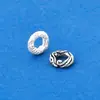 Acessórios DIY de Prata Pura Anel Fechado com Padrão de Nuvem de Prata Sólida S925 Argola de Prata Fecho para Montagem de Joias DIY Acessórios para Pulseiras