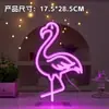 Luces de Neón Flamenco Luces Decorativas Populares en Ins Arcoíris LED Luces con Forma de Navidad Luces de Ambiente Tira de Luces Flexible USB