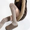 Estilo Miu Show Primavera y Otoño Combinación de Colores Amplia Medias Altas Contraste Estilo Ins Calcetines para Pantorrilla para Mujer
