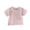 Conjunto de dos piezas de verano a rayas 2023: Top + Shorts de mezclilla, traje casual y versátil para salir para niños y niñas de 1 a 3 años