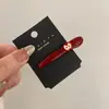 Grampo de Cabelo Maçã Estilo Livro Vermelho Pequeno Clipe para Franja Ankora de Aparência Sofisticada Novo Estilo Grampo de Cabelo Lateral Sem Costura Acessório de Cabelo