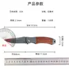 Navaja de bolsillo para exteriores, cuchillo de camping portátil, acero inoxidable con mango de madera maciza, cuchillo plegable de alta dureza, venta al por mayor desde el fabricante