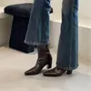 Botines de Tacón Grueso para Mujer 2026 Nuevos Botines con Correa Cruzada y Hebilla con Cremallera Trasera Botas de Caballero Negro Marrón Adulto Algodón