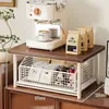 Prateleira de mesa de centro, armário de armazenamento de equipamentos de café, organizador de xícaras para estação de trabalho, mesa de escritório para desktop, expositor de chaleira de saúde
