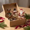 Figurillas de madera navideñas más vendidas transfronterizas: Papá Noel, muñeco de nieve y renos - perfectos para crear un ambiente festivo en tu escritorio y como regalo de Navidad