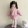 Chaqueta de plumón popular de longitud media para niña 2026 Nueva de invierno engrosada cálida de plumón de pato blanco elegante abrigo para bebé niña