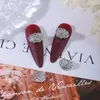 Estilo japonés de lujo ligero tridimensional joyería de zirconita para uñas colgante de perla mariposa concha Súper Brillante decoración de uñas de diamante