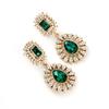 Aretes de Gota de Agua con Pedrería de Industria Pesada Europea y Americana Transfronteriza para Mujer, Moda, Temperamento, Exagerados, Lujo Ligero, de Alta Gama, Personalizados