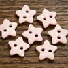 Botões de poá frescos de verão em formato de estrela de cinco pontas para roupas de boneca DIY feitas à mão para crianças, botões de estrela BJD, decoração de camisa