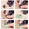 Modelo de racimo de uvas de simulación pegamento suave pasas falsas frutas y verduras juguete de comida adornos accesorios gabinete decoración pastoral