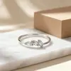 Anillo de Hada Hoja Estilo Bosque de Plata de Ley S925 para Mujer, Versión Coreana Anillo de Dedo Índice Lujo Ligero Gama Alta, Anillo de Dedo del Pie de Nicho Venta al por Mayor
