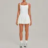 Vestido de Tenis Floral de Alta Elasticidad Qiu Sha Espalda Bonita Ropa Deportiva para Exteriores Fitness Golf Yoga Vestido 4126