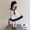 Vestido de Princesa para Meninas Estilo Verão para Bebês, Vestido Estiloso Estilo College 2026 Novo Vestido de Verão Sem Mangas para Crianças