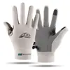 Guantes de pesca finos de verano para hombre, dos dedos expuestos, para llevar, ciclismo, hombres y mujeres, conducción, antideslizantes, fitness, mancuerna, dos dedos expuestos