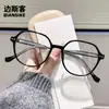 30355 Nuevas Patas Tr Core Estilo Coreano Retro Montura Completa para Hombres y Mujeres Gafas Planas Antiluz Azul Se Pueden Equipar con Miopía
