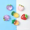 Cor de fruta pérola transparente simulação morango acessórios de joia diy copo d'água capa de celular patch de resina atacado