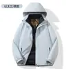 Chaqueta de plumón cortavientos para pareja de la Serie Montaña Explorer con Forro con Capucha, Chaqueta de Senderismo para Hombre de Otoño e Invierno
